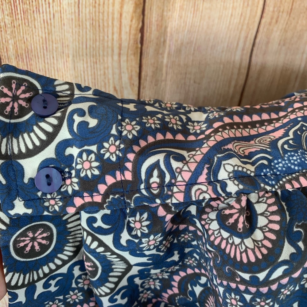 Blanco Large V Neck Boho Casual Blouse - Picture 9 of 13